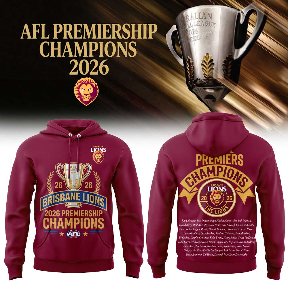 Brisbane Lions AFL 2026 Premiership Champions Hoodie