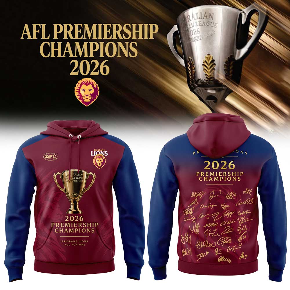 Brisbane Lions AFL 2026 Premiership Champions Hoodie