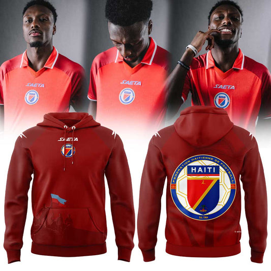 Haïtienne de Football 1974 História do Haiti for World Cup 2026 Hoodie Red