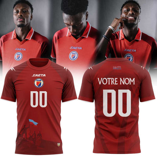 Haïtienne de Football 1974 História do Haiti for World Cup 2026 Shirt Red Custom Name, Number