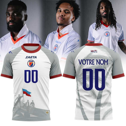 Haïtienne de Football 1974 História do Haiti for World Cup 2026 Shirt White Custom Name, Number