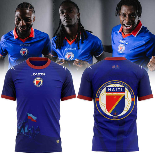 Haïtienne de Football 1974 História do Haiti for World Cup 2026 Shirt Blue