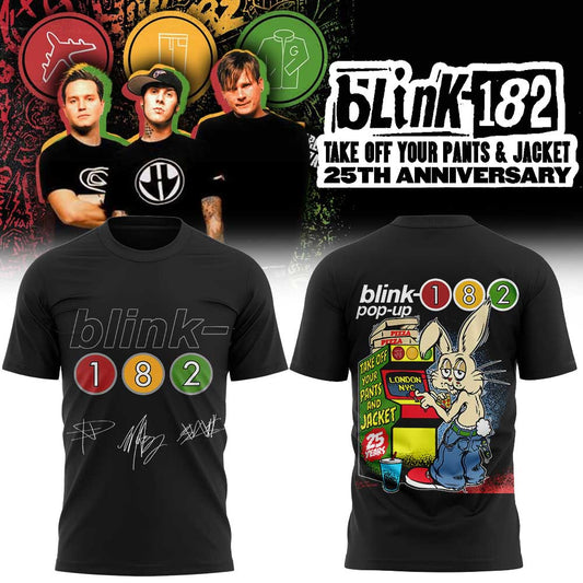Blink-182 Day Pop-Up 25th album Take Off Your Pants and Jacket Limited T-Shirt