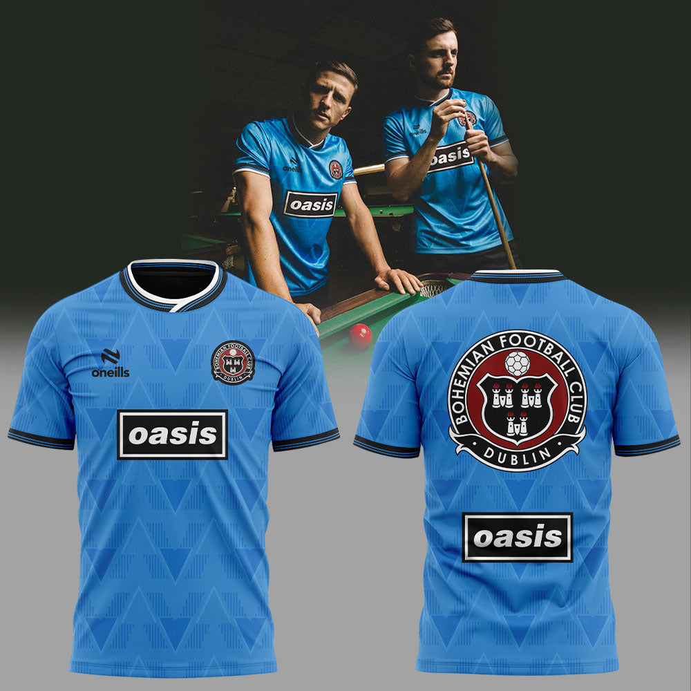 Bailiúchán Eagrán Teoranta Bohemian FC x Oasis 2025 Shirt V2