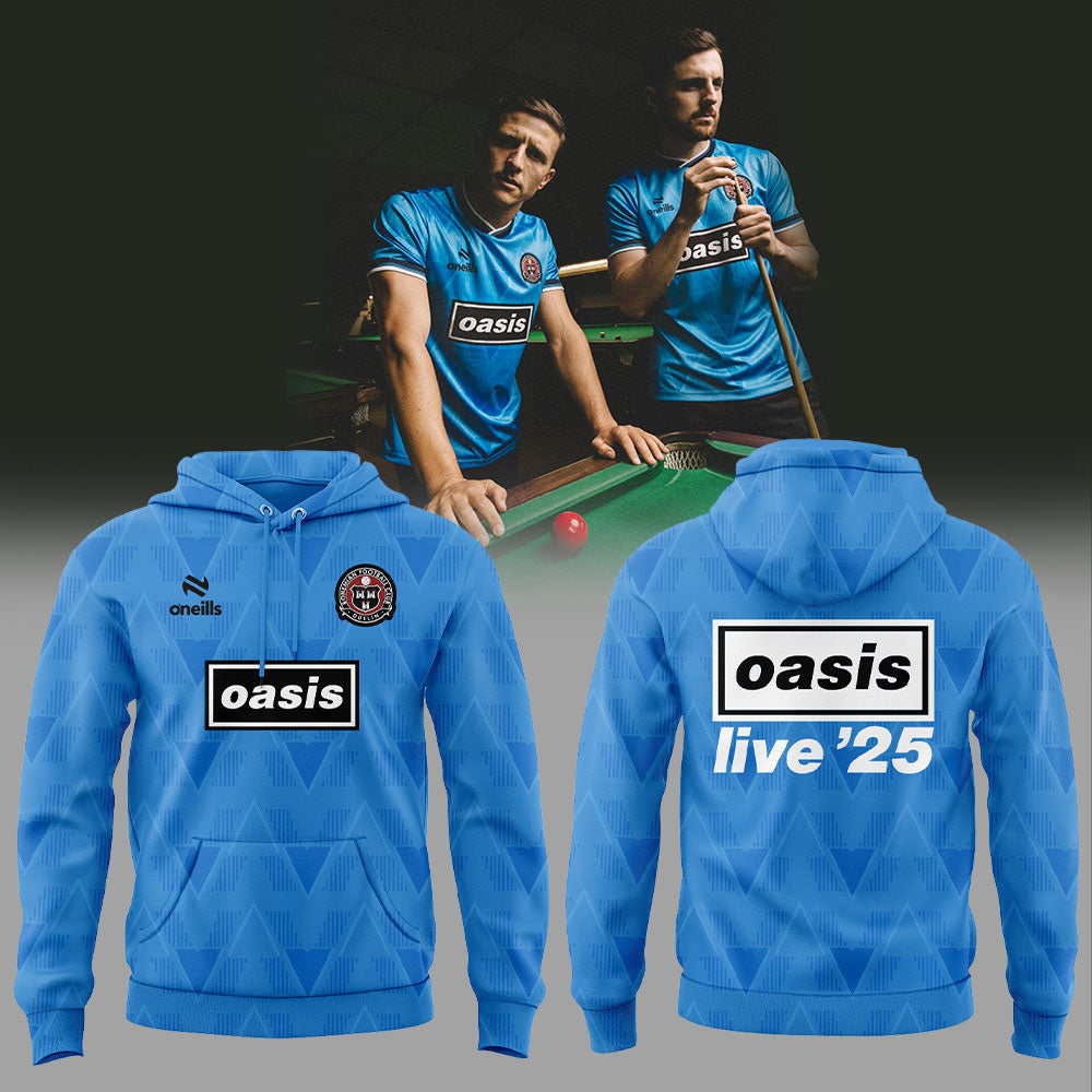 Bailiúchán Eagrán Teoranta Bohemian FC x Oasis 2025 Hoodie