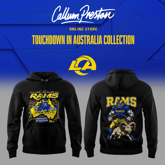 Los Angeles Rams TOUCHDOWN IN AUSTRALIA COLLECTION Black Hoodie