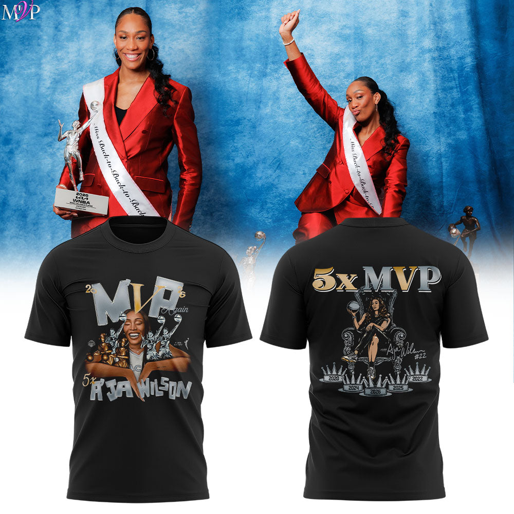 Limited edition A’ja Wilson 5X M'VP T-Shirt