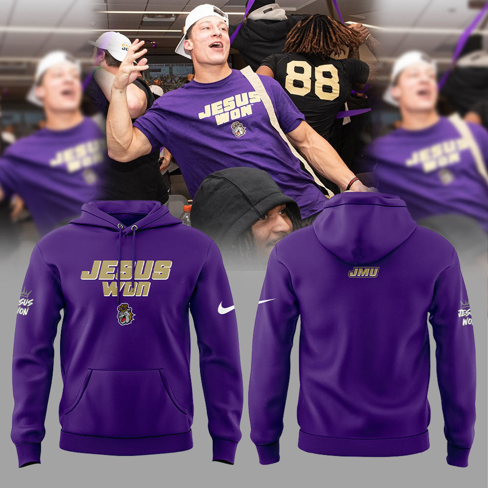 James Madison Dukes Football Jesus Won Combo Hoodie