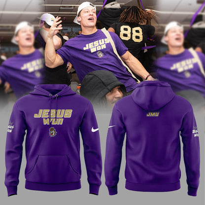 James Madison Dukes Football Jesus Won Combo Hoodie