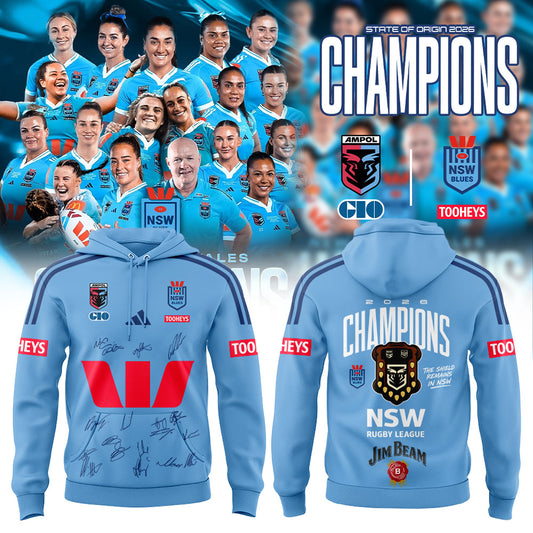 NSW Blues Women State of Origin 2026 Champions Hoodie