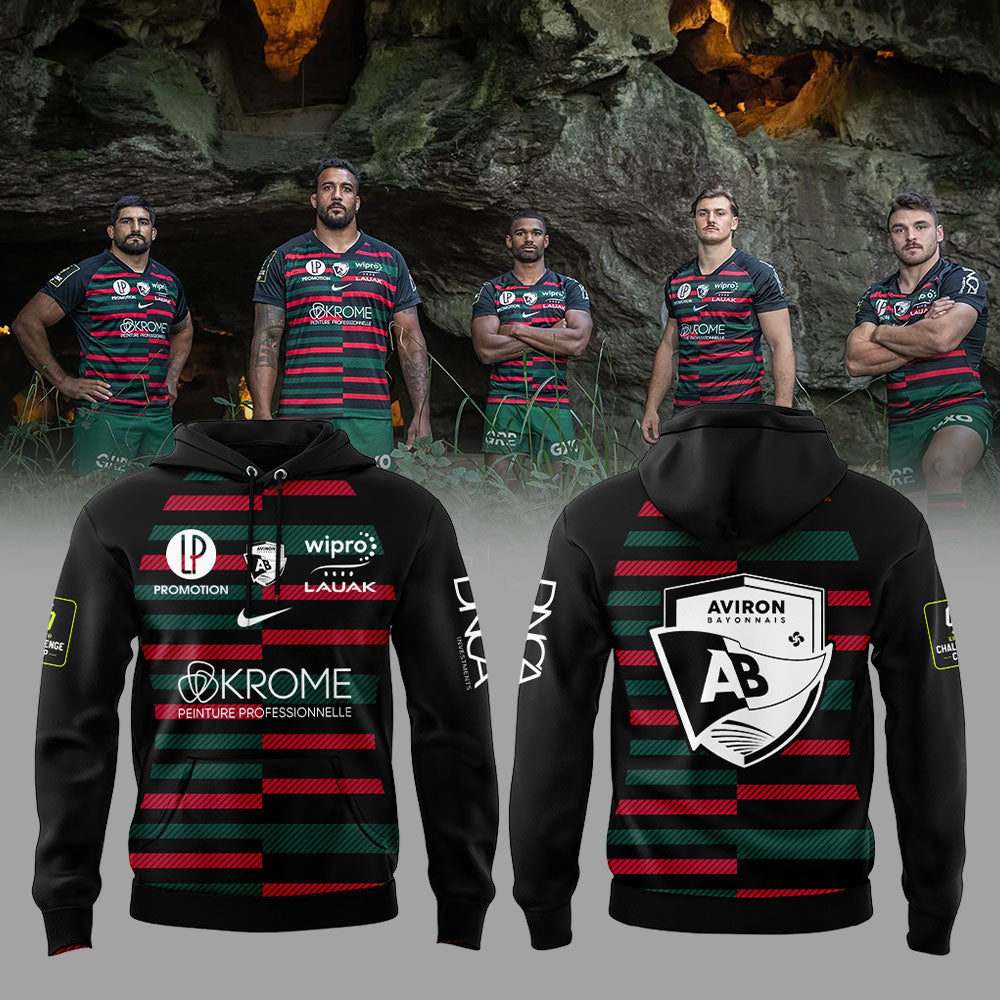 Forgé par l’histoire. Tissé d’héritage. Le nouveau troisième maillot de l’Aviron Bayonnais. Limited Edition Hoodie