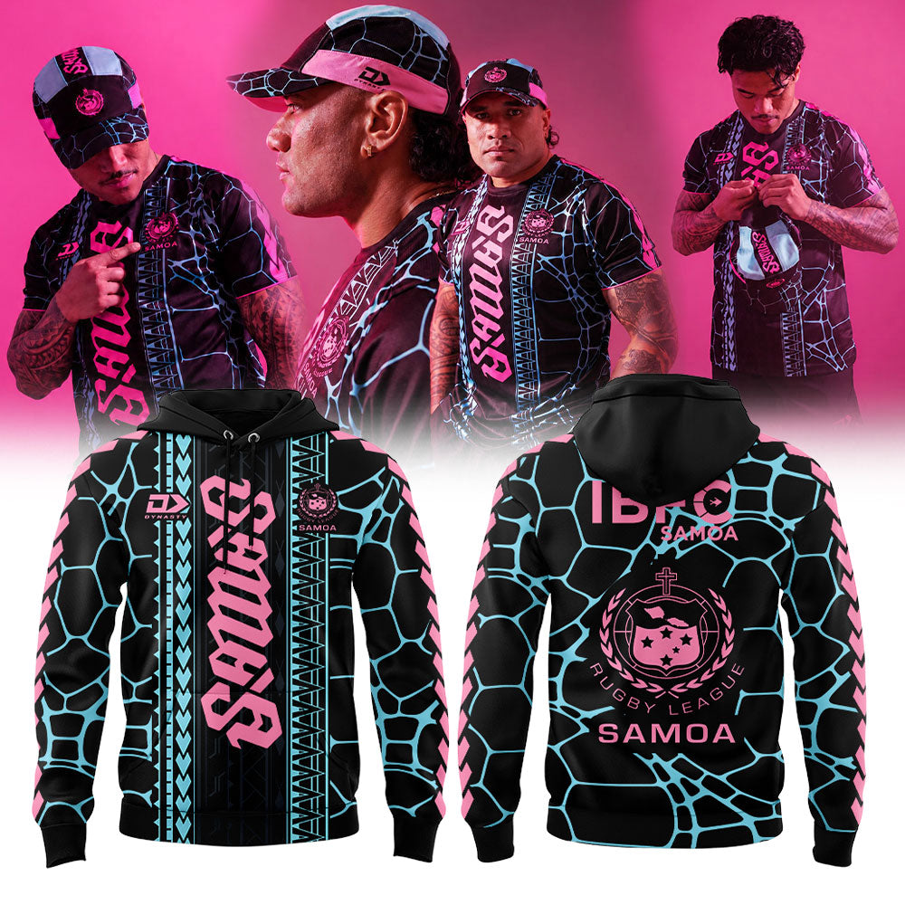 Toa Samoa Rugby Toa Samoa 2026 Toa Samoa Captain’s Run Inspired by the patterns of the turtle shell Hoodie