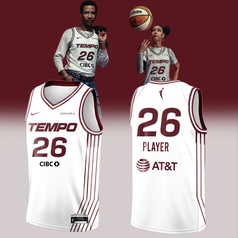 Toronto Tempo Unveil Uniforms Ahead 2026 Combo White Jersey Custom Name, Number