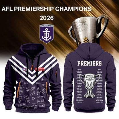 Fremantle Dockers AFL 2026 Premiership Champions Half ZipHoodie
