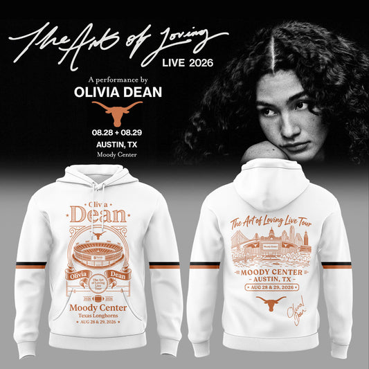 Olivia Dean The Art of Loving Live Tour Moody Center, Texas Longhorn Hoodie