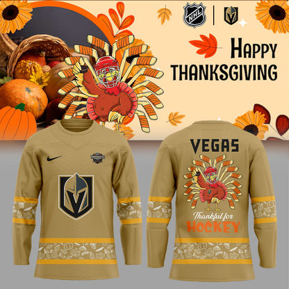Vegas Golden Knights Happy Thanksgiving 2025 Combo Hockey Jersey