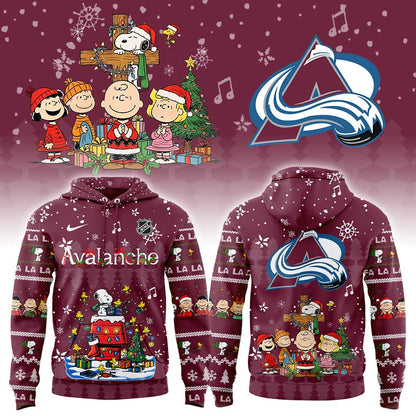 Limited Edition Colorado Avalanche Snoopy Christmas Hoodie