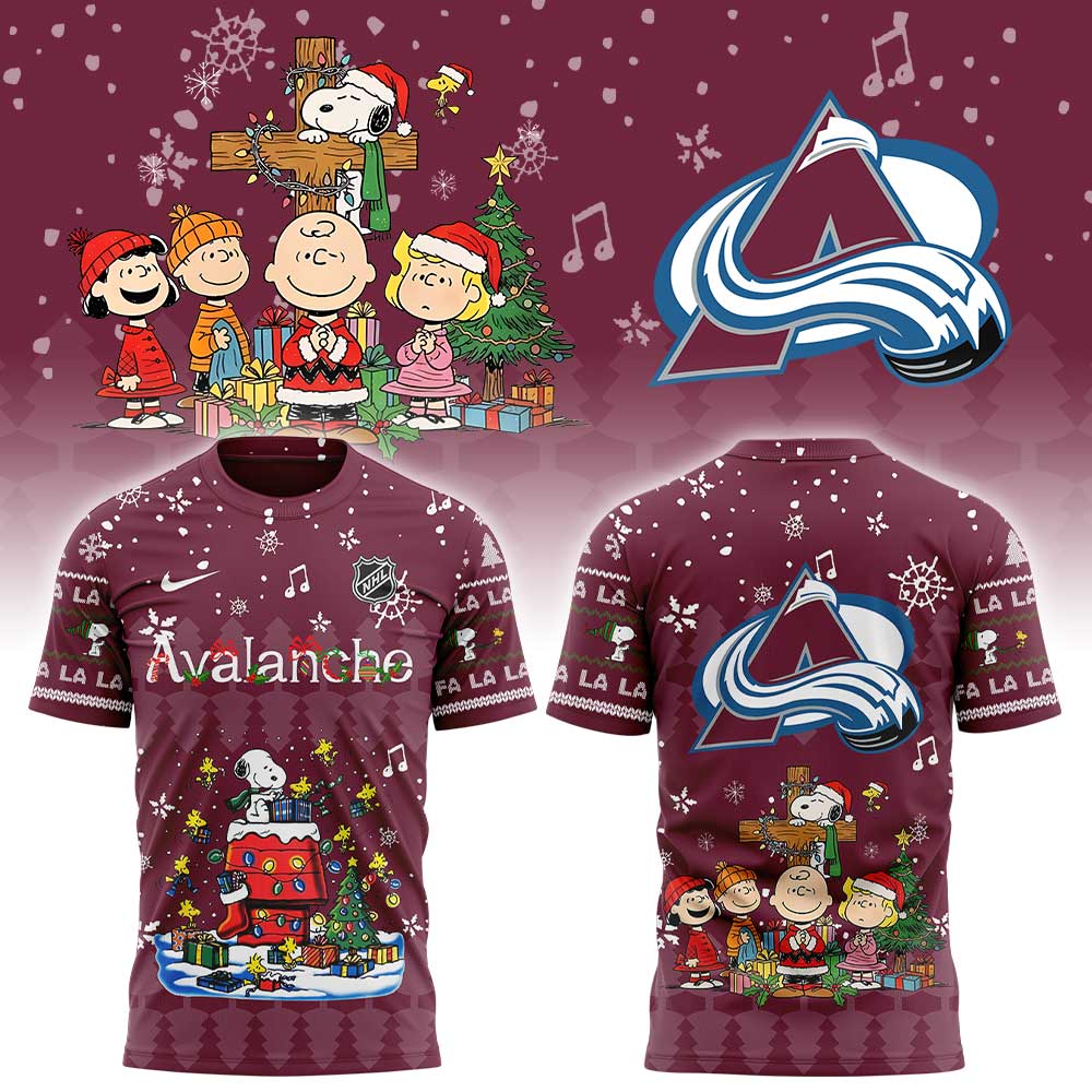 Colorado Avalanche Snoopy Christmas Shirt