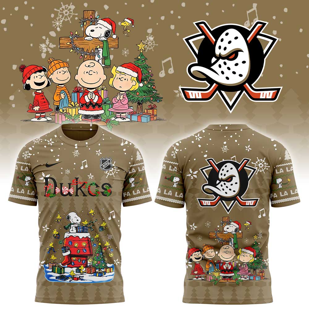 Anaheim Ducks Snoopy Christmas Shirt