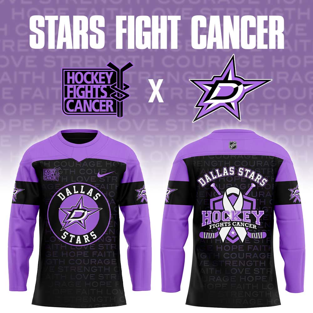 Dallas Stars Hockey Fights Cancer Jersey