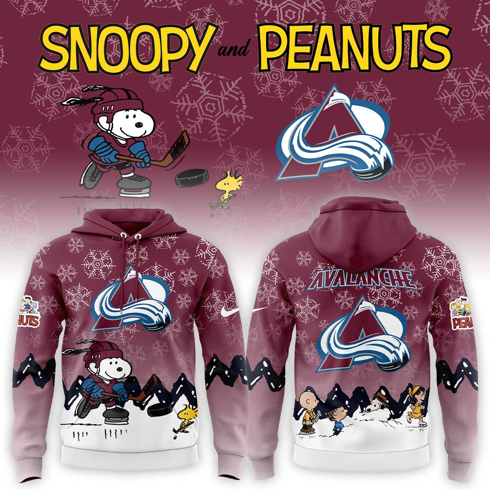 Limited Edition Colorado Avalanche Snoopy and Peanuts Hoodie