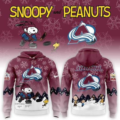 Limited Edition Colorado Avalanche Snoopy and Peanuts Hoodie