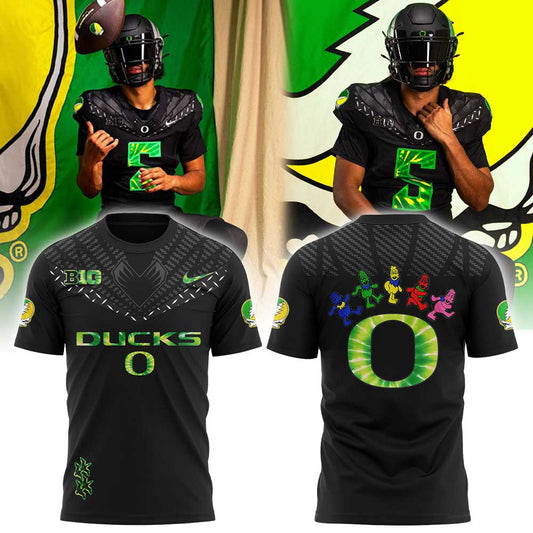 Oregon Ducks Football 2025 Grateful Ducks Tie-Dye T-Shirt