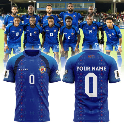 Haïtienne De Football 2026 World Cup Collection Combo Shirt Custom Name, Number For Fans