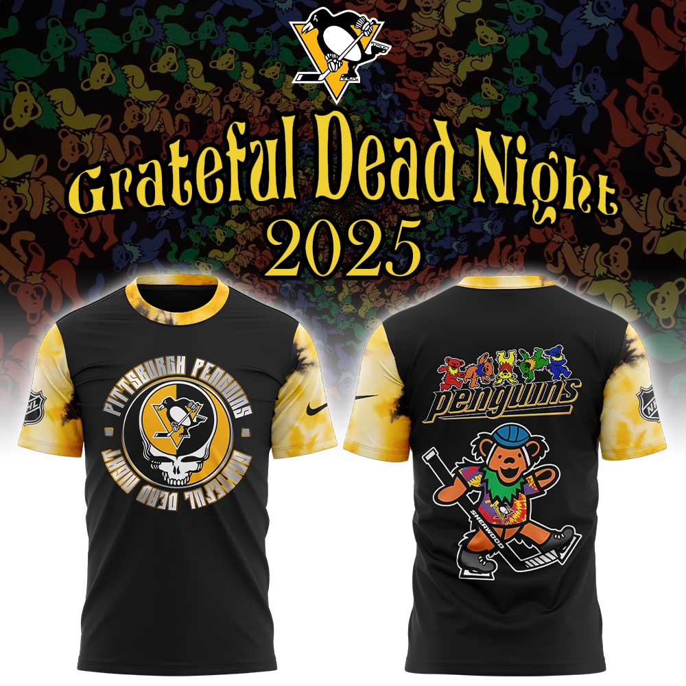 Pittsburgh Penguins Grateful Dead Night 60th Limited Combo Shirt