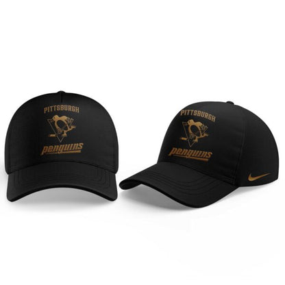P Penguins Gold Logo Collection Pocket Hoodie