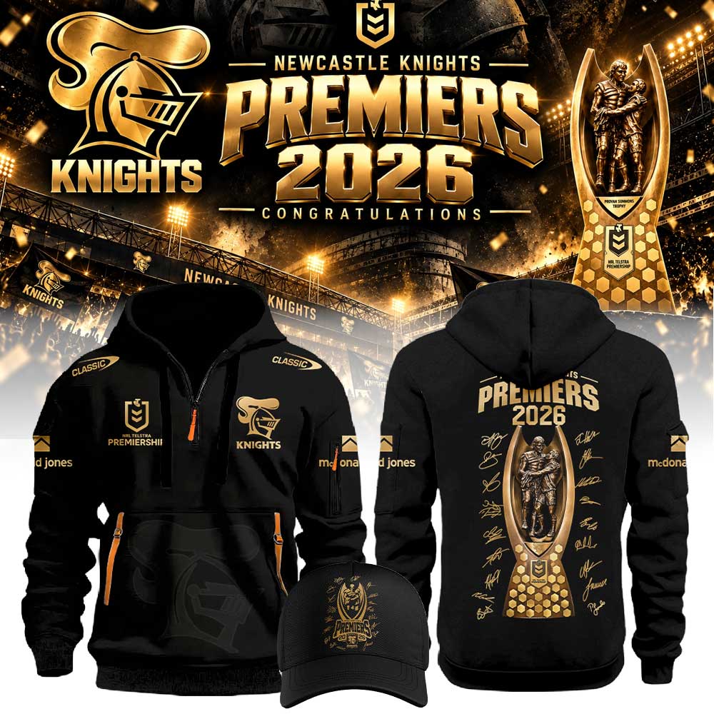 Newcastle Knights NRL Premiers 2026 Half ZipHoodie