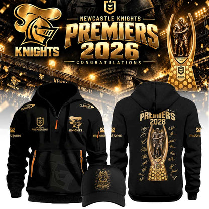 Newcastle Knights NRL Premiers 2026 Half ZipHoodie