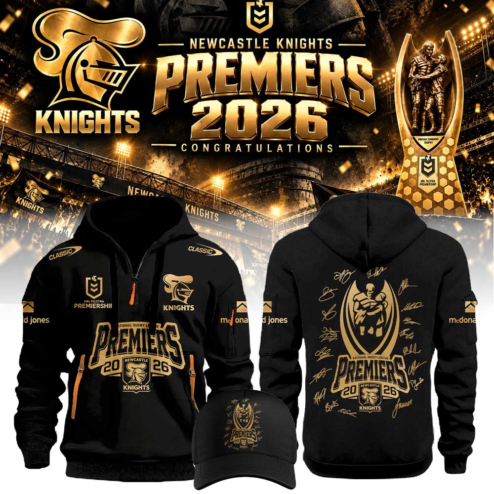 Newcastle Knights NRL Premiers 2026 Half ZipHoodie