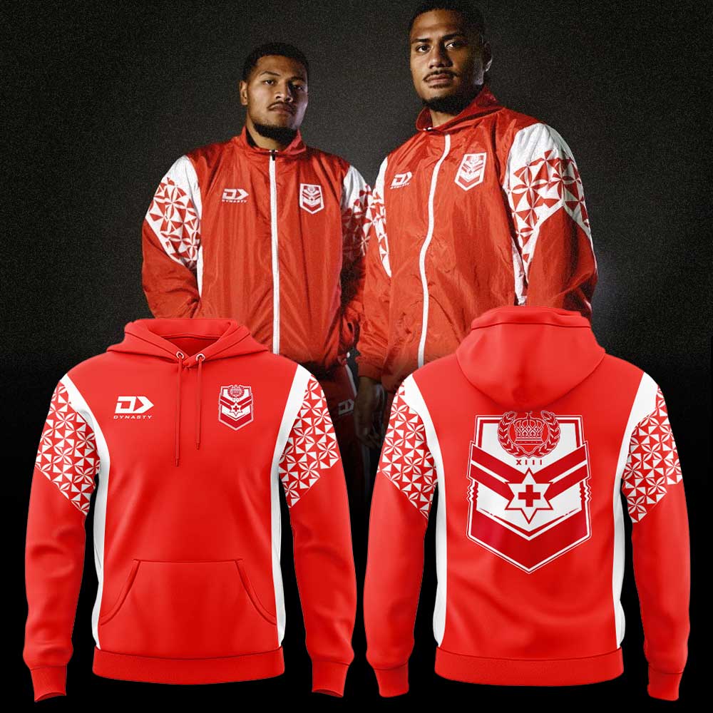 For Tonga Rugby League ’26 Tracksuit Retro Track Hoodie