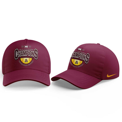 Arizona State Sun Devils 2026 Big 12 Softball Tournament Champions Locker Room Hoodie Red V2