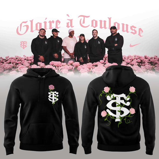 Stade Toulousain Rugby Collection Toulouse La Rose Hoodie Black