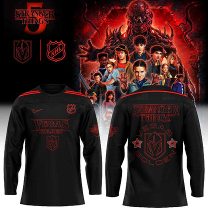 Vegas Golden Knights Stranger Things 5 Combo Hockey Jersey