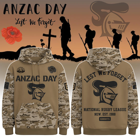 Newcastle Knights “ Anzac Day Hoodie
