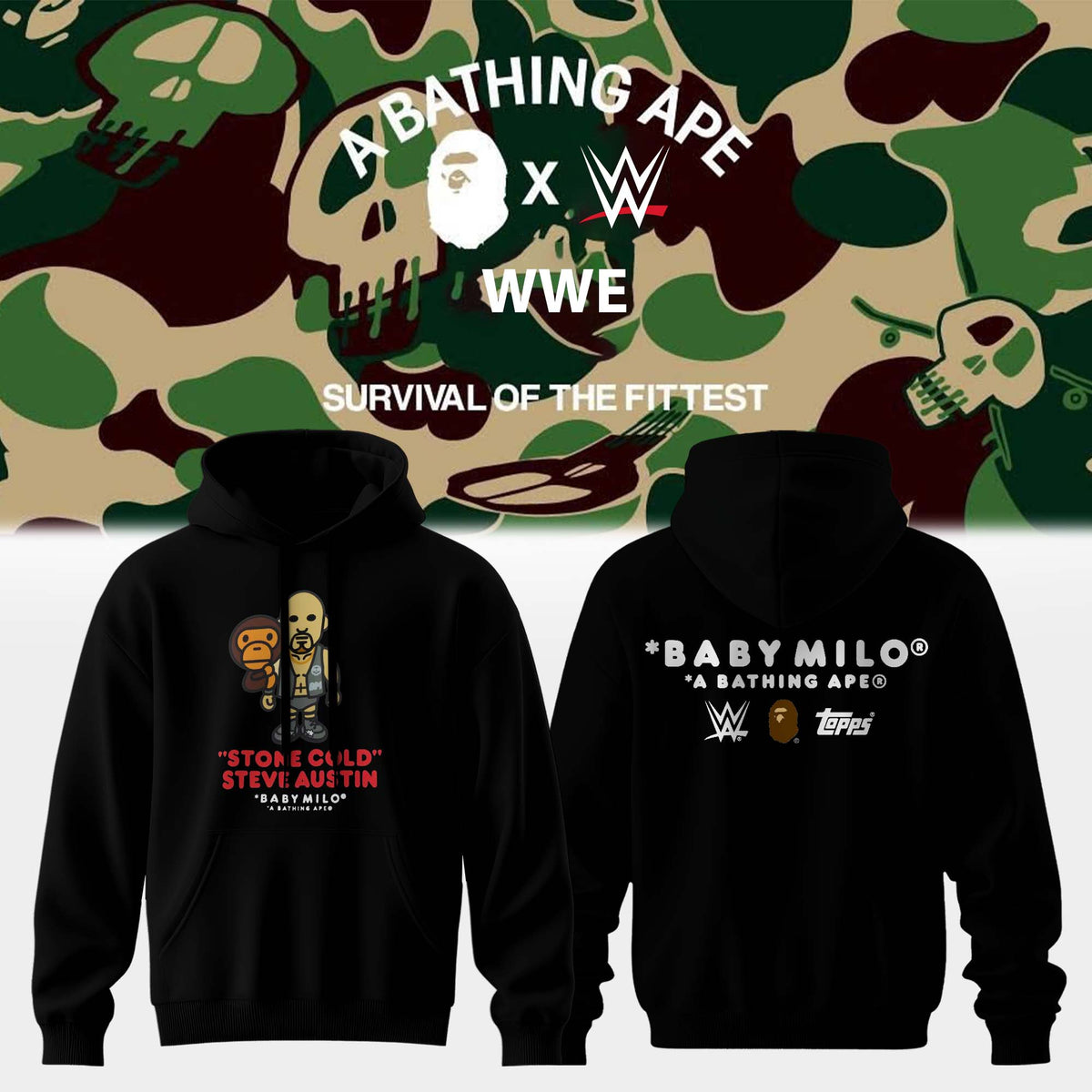 BAPE® x WWE The Fittest Hoodie