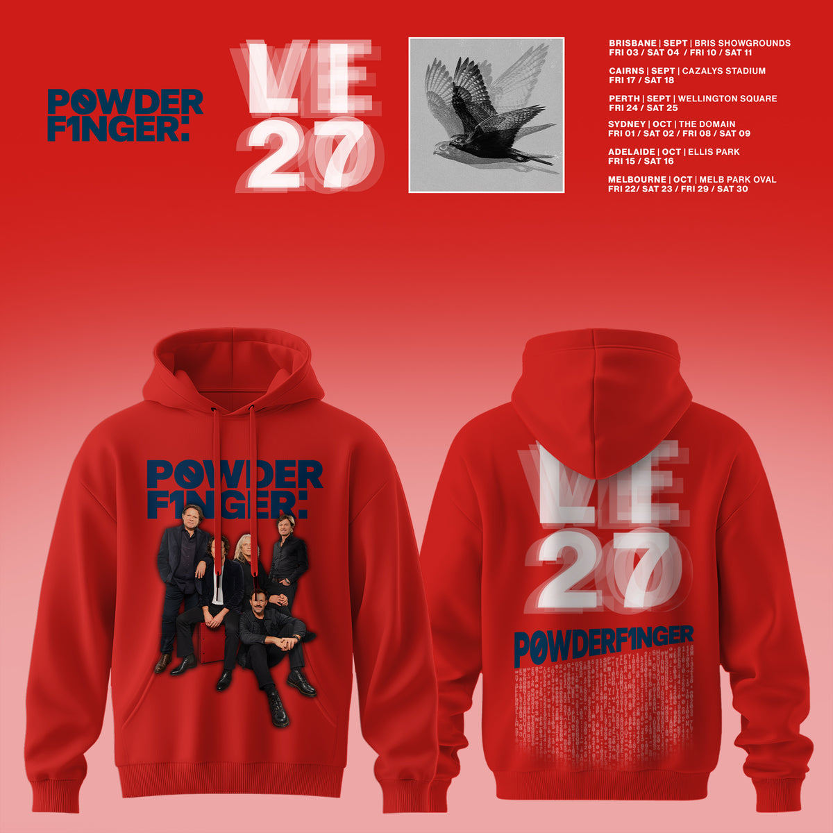 Powderfinger – Live Australia 2027 Hoodie