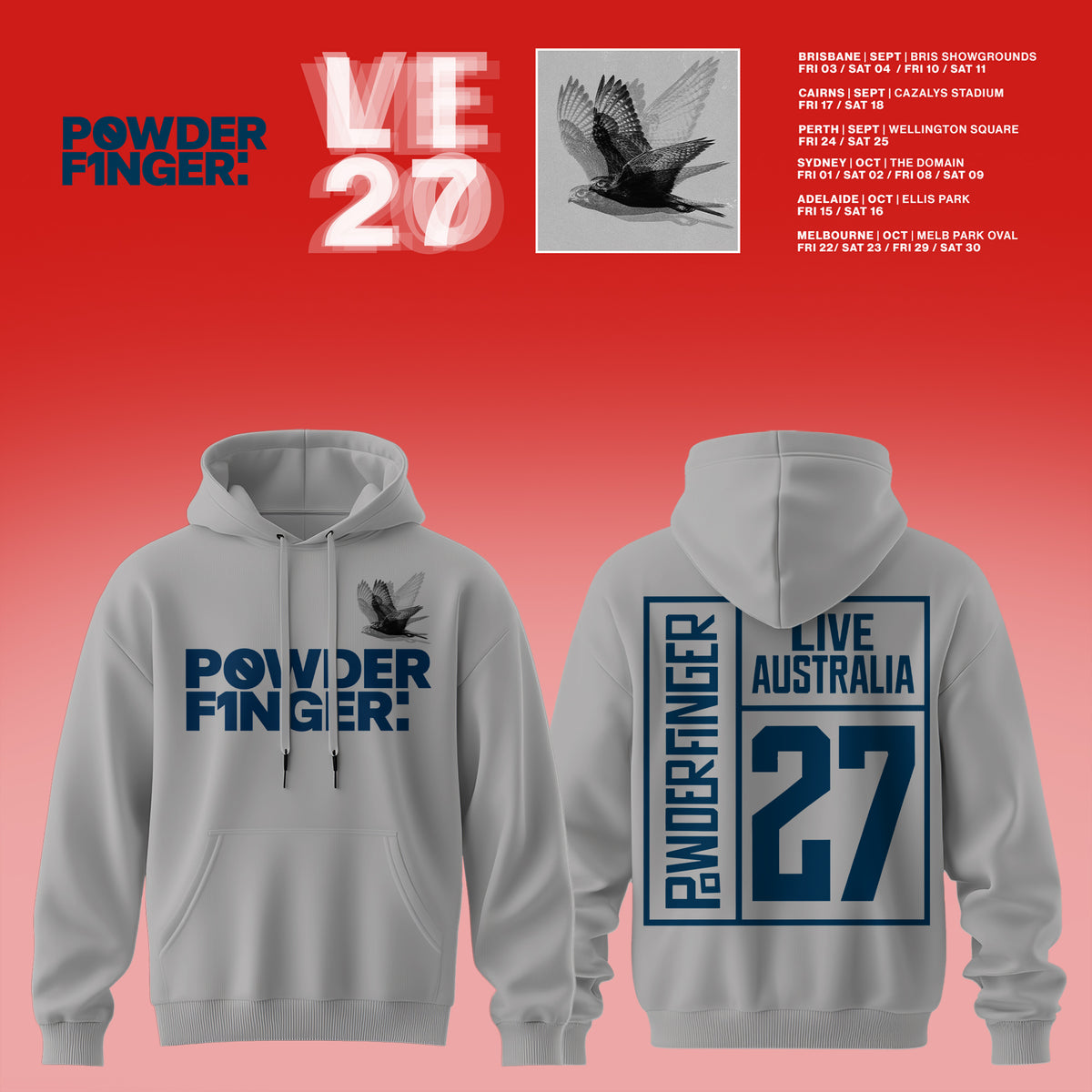 Powderfinger – Live Australia 2027 Hoodie