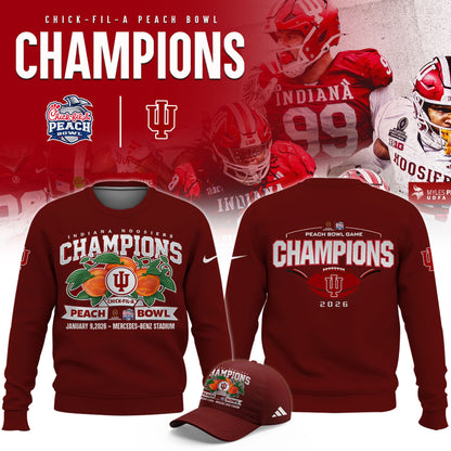 Indiana Hoosiers 2026 Peach Bowl Champions Limited Sweatshirt