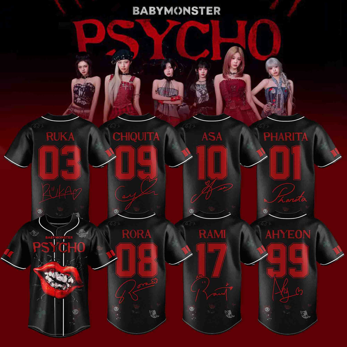 BABYMONSTER : PSYCHO [ WE GO UP] Album 2025 Limited “ Jersey