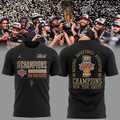 Limited Edition NY Knicks 2025 Emirates NBA Cup Champions Shirt