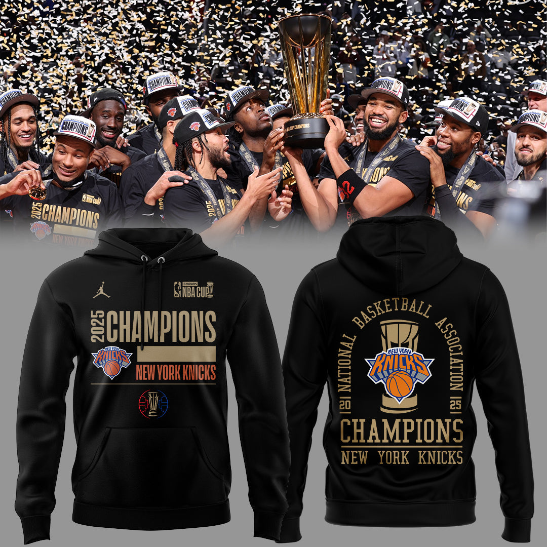 New York Knicks 2025 NBA Cup Champions Hoodie Limited Edition