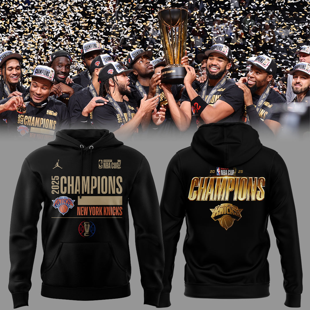 New York Knicks 2025 NBA Cup Champions Hoodie Limited Edition