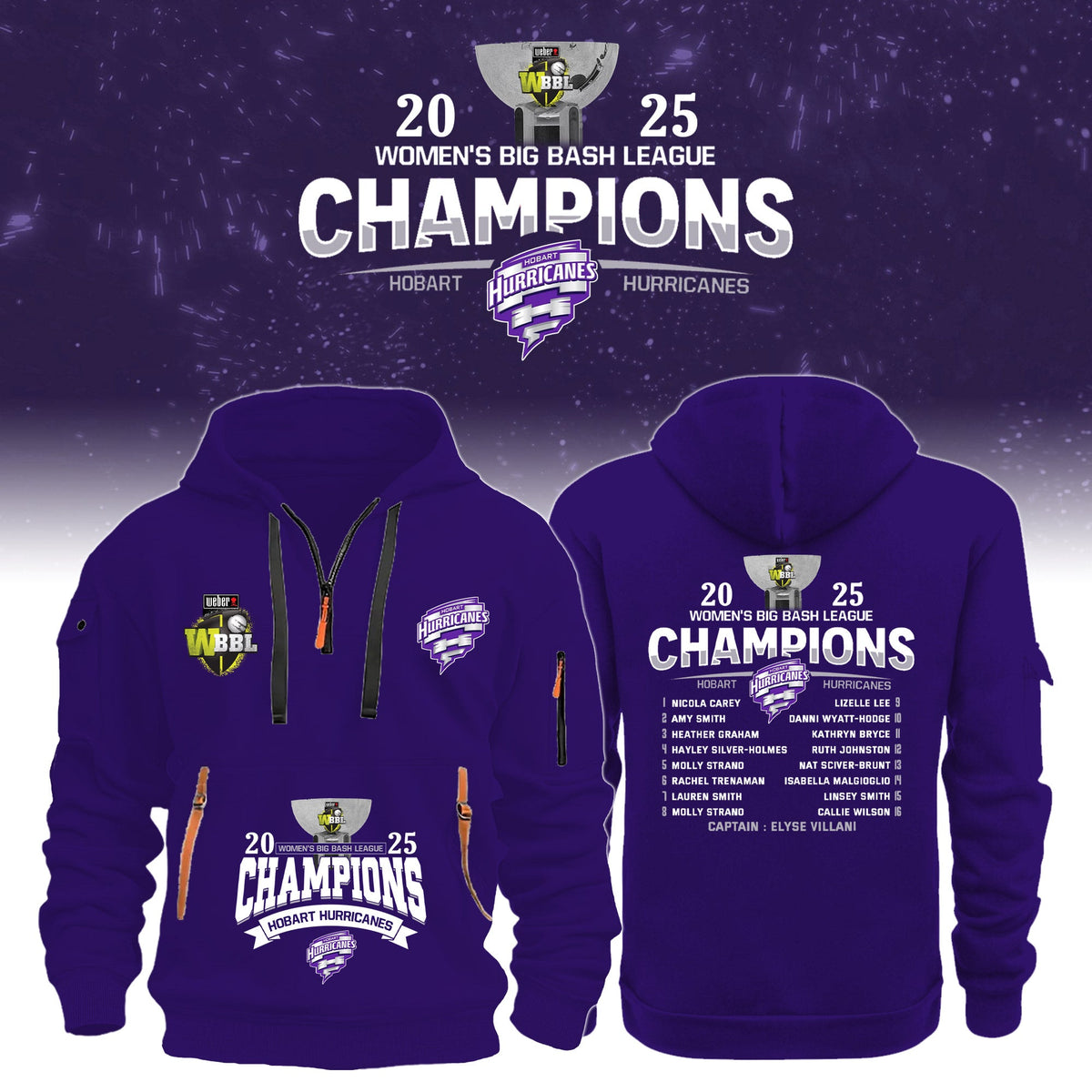 Hobart WBBL Champions 2025/26 New Hoodie Limited Edition + Selling Out Fast