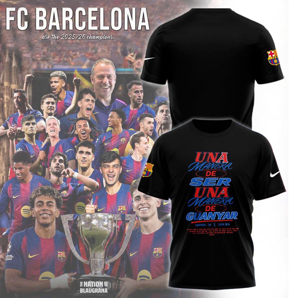 Barcelona 2025/26 Liga De Campeones Limited Black Shirt