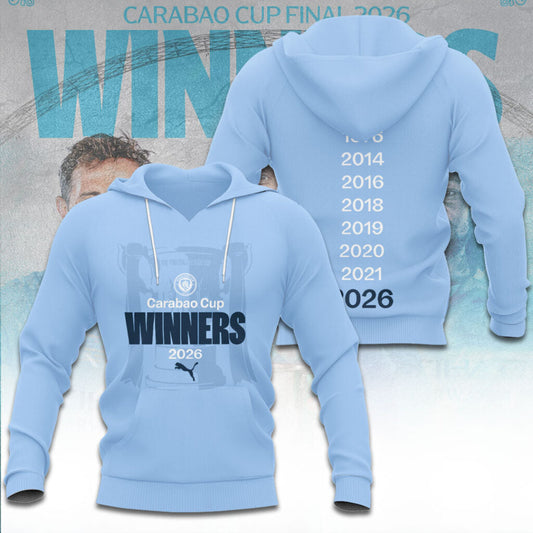 Manchester City Carabao Cup Winner™s 2026 3D Hoodie