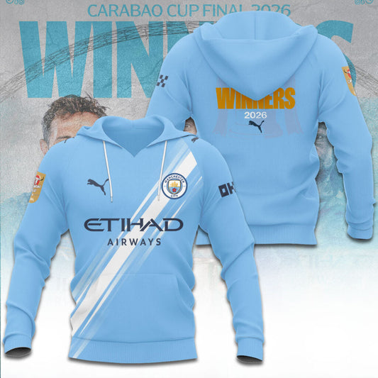Manchester City Carabao Cup Winner™s 2026 3D Hoodie